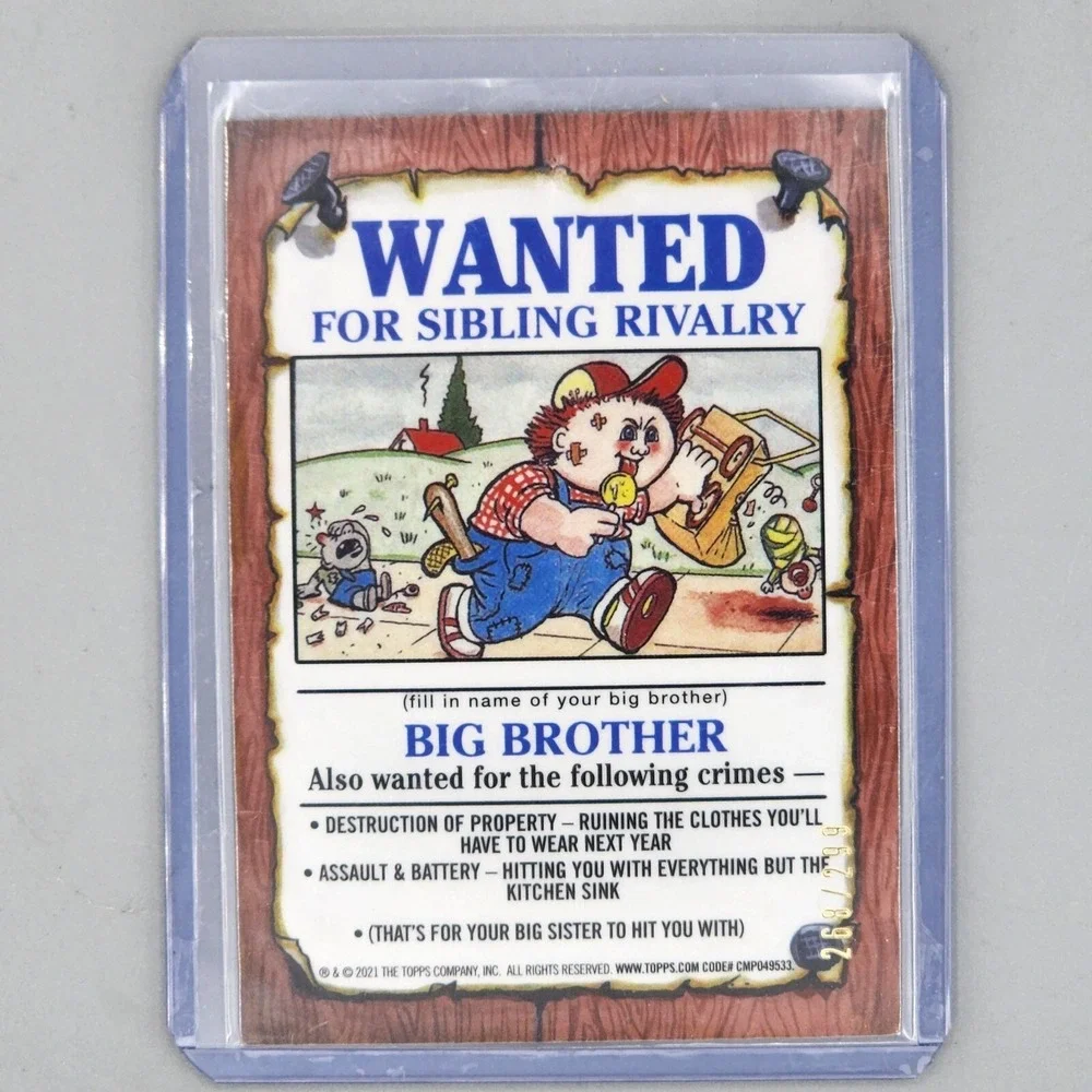 2021 Topps Chrome 4 Garbage Pail Kids BUSHY BERNICE 150B GREEN WAVE #268/299